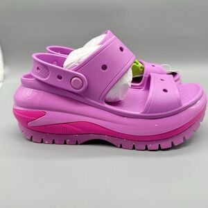 Crocs Mega Crush Sandal Women's‎ 9 / Men's 7 Bubble Pink Platform Shoes Limited